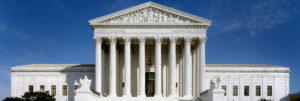 Facade of U.S. Supreme Court and efiling.
